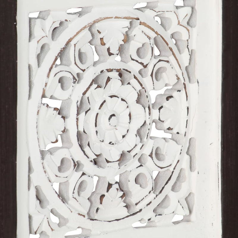 vidaXL barna és fehér kézzel faragott fali panel MDF 40 x 40 x 1,5 cm