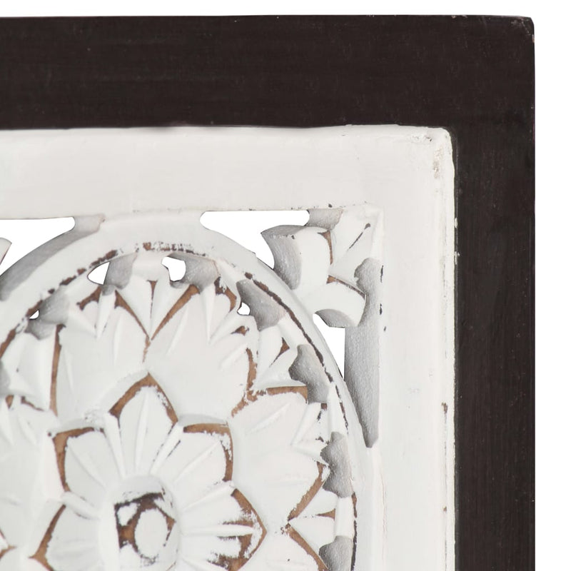 vidaXL barna és fehér kézzel faragott fali panel MDF 40 x 40 x 1,5 cm