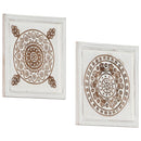 vidaXL 2 db kézzel faragott fali panel MDF 40 x 40 x 1,5 cm