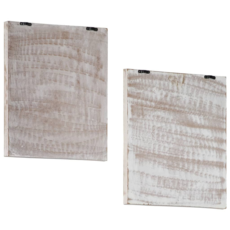 vidaXL 2 db kézzel faragott fali panel MDF 40 x 40 x 1,5 cm
