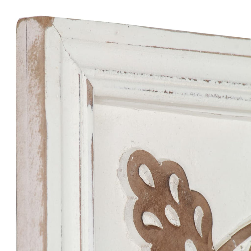 vidaXL 2 db kézzel faragott fali panel MDF 40 x 40 x 1,5 cm