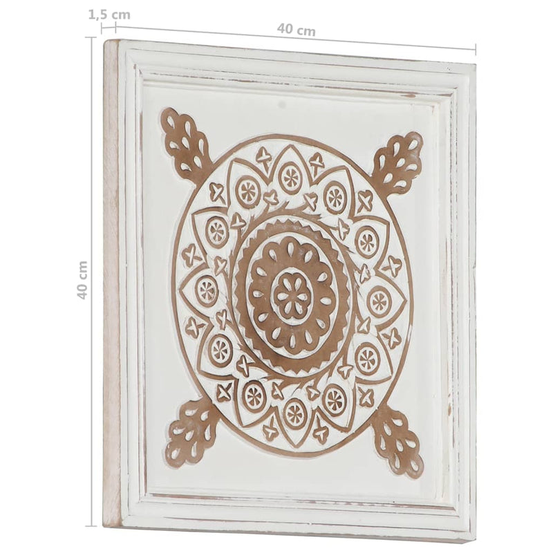 vidaXL 2 db kézzel faragott fali panel MDF 40 x 40 x 1,5 cm