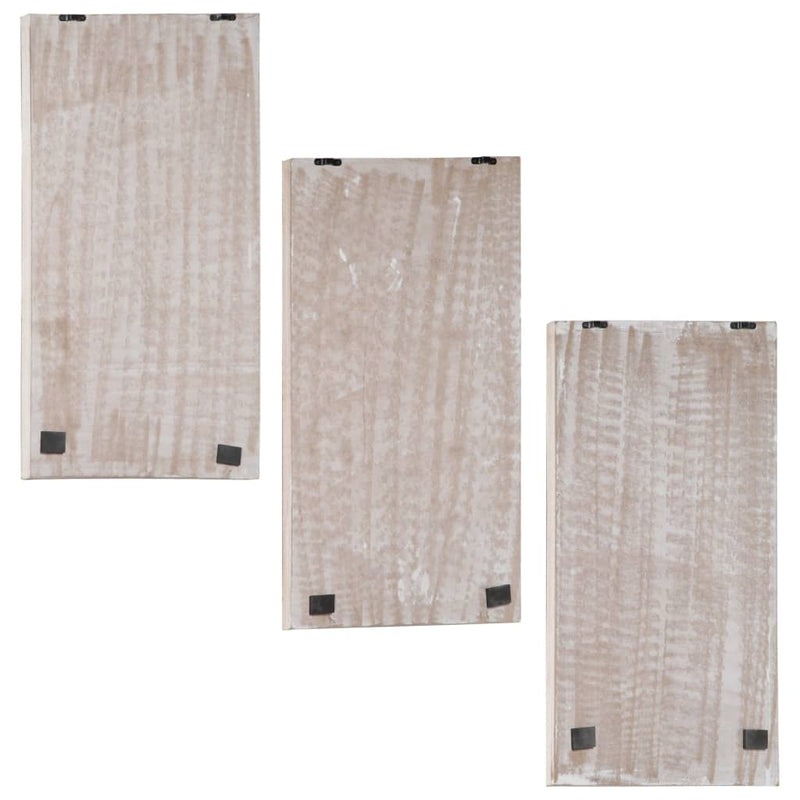 vidaXL 3 db kézzel faragott fali panel MDF 40 x 60 x 1,5 cm
