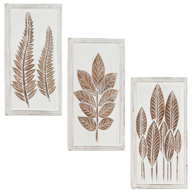 vidaXL 3 db kézzel faragott fali panel MDF 40 x 60 x 1,5 cm