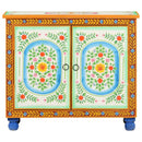 vidaXL kézzel festett tömör mangófa tálalószekrény 70 x 35 x 60 cm
