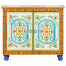 vidaXL kézzel festett tömör mangófa tálalószekrény 70 x 35 x 60 cm