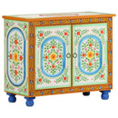 vidaXL kézzel festett tömör mangófa tálalószekrény 70 x 35 x 60 cm