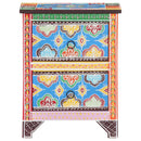 vidaXL kézzel festett tömör mangófa éjjeliszekrény 40 x 30 x 50 cm