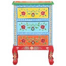 vidaXL kézzel festett tömör mangófa éjjeliszekrény 40 x 30 x 60 cm