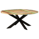 vidaXL kerek tömör újrahasznosított fa étkezőasztal 175 x 75 cm