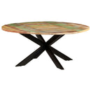 vidaXL kerek tömör újrahasznosított fa étkezőasztal 175 x 75 cm