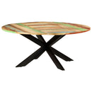 vidaXL kerek tömör újrahasznosított fa étkezőasztal 175 x 75 cm