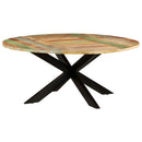 vidaXL kerek tömör újrahasznosított fa étkezőasztal 175 x 75 cm