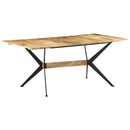 vidaXL tömör mangófa étkezőasztal 180 x 90 x 76 cm