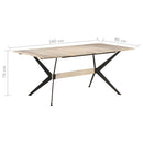 vidaXL tömör mangófa étkezőasztal 180 x 90 x 76 cm