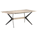 vidaXL tömör mangófa étkezőasztal 180 x 90 x 76 cm