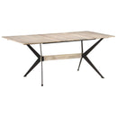 vidaXL tömör mangófa étkezőasztal 180 x 90 x 76 cm