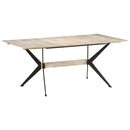 vidaXL tömör mangófa étkezőasztal 180 x 90 x 76 cm