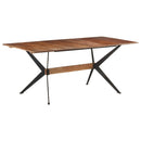 vidaXL tömör mangófa étkezőasztal 180 x 90 x 76 cm