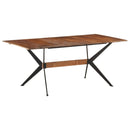 vidaXL tömör mangófa étkezőasztal 180 x 90 x 76 cm
