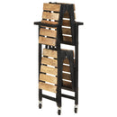 vidaXL tömör mangófa zsúrkocsi 87 x 36 x 81 cm