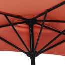vidaXL terrakotta féloldalas napernyő alumíniumrúddal 270x144x222 cm