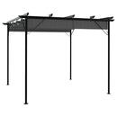 vidaXL antracitszürke acél pavilon behúzható tetővel 3 x 3 m 180 g/m²
