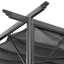 vidaXL antracitszürke acél pavilon behúzható tetővel 3 x 3 m 180 g/m²