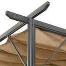 vidaXL tópszínű acél pavilon behúzható tetővel 3 x 3 m 180 g/m²