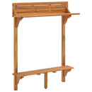 vidaXL tömör akácfa erkély bárasztal 90 x 37 x 122,5 cm