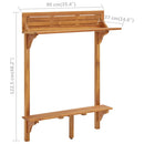 vidaXL tömör akácfa erkély bárasztal 90 x 37 x 122,5 cm