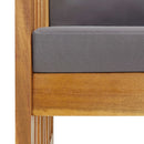 vidaXL 2 db tömör akácfa kerti szék párnákkal