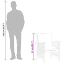 vidaXL 2 db tömör akácfa kerti szék párnákkal