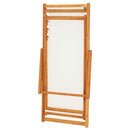 vidaXL krémfehér eukaliptusz fa és szövet összecsukható strandszék