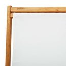 vidaXL krémfehér eukaliptusz fa és szövet összecsukható strandszék