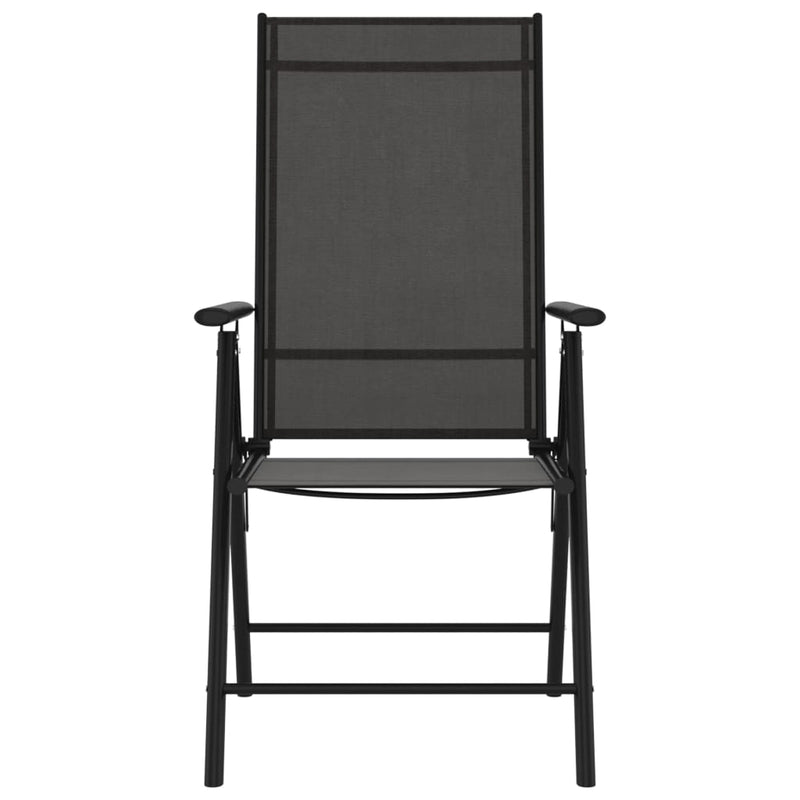 vidaXL 6 db fekete összecsukható textilén kerti szék