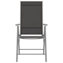 vidaXL 2 db fekete összecsukható textilén kerti szék