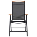 vidaXL 6 db fekete összecsukható textilén kerti szék