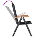 vidaXL 6 db fekete összecsukható textilén kerti szék