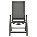 vidaXL 2 db fekete textilén és alumínium összecsukható kerti szék