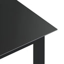 vidaXL fekete alumínium és üveg kerti asztal 80 x 80 x 74 cm