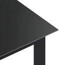 vidaXL fekete alumínium és üveg kerti asztal 190 x 90 x 74 cm