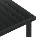 vidaXL fekete alumínium és WPC kerti asztal 140 x 90 x 74 cm