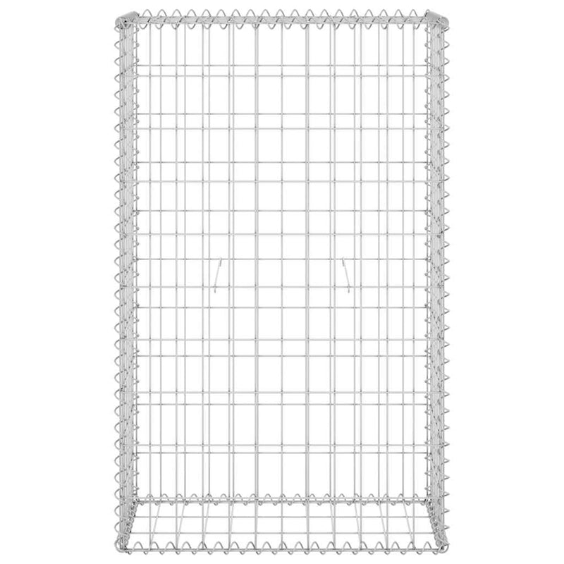 vidaXL horganyzott acél gabion fal fedéllel 60 x 30 x 100 cm