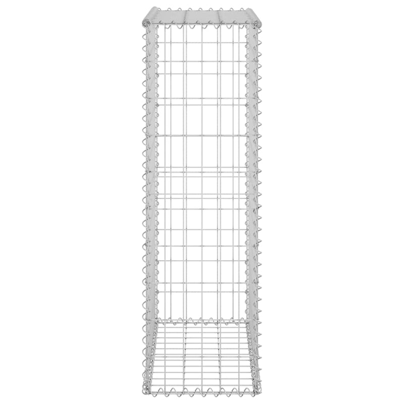 vidaXL horganyzott acél gabion fal fedéllel 60 x 30 x 100 cm