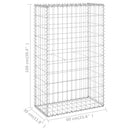 vidaXL horganyzott acél gabion fal fedéllel 60 x 30 x 100 cm
