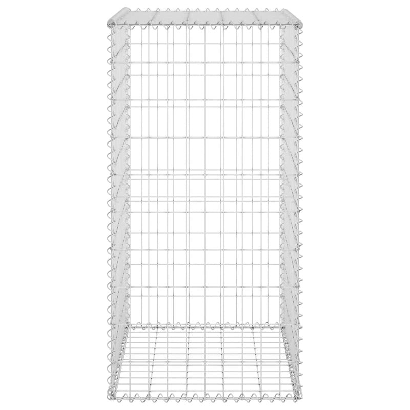vidaXL horganyzott acél gabion fal fedéllel 60 x 50 x 100 cm