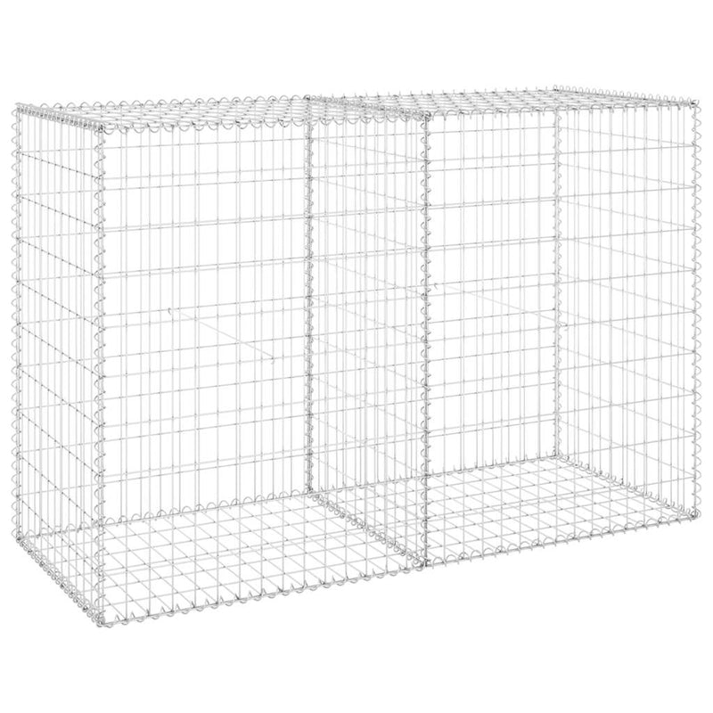 vidaXL horganyzott acél gabion fal fedéllel 150 x 60 x 100 cm