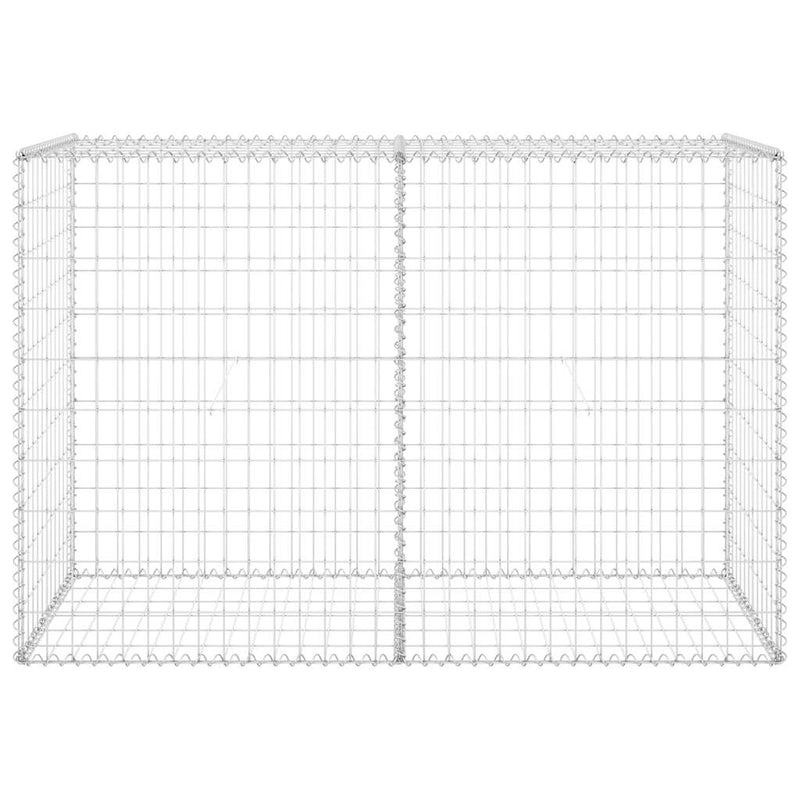 vidaXL horganyzott acél gabion fal fedéllel 150 x 60 x 100 cm