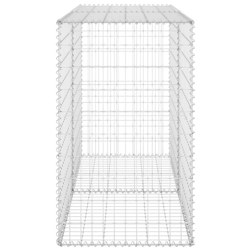 vidaXL horganyzott acél gabion fal fedéllel 150 x 60 x 100 cm